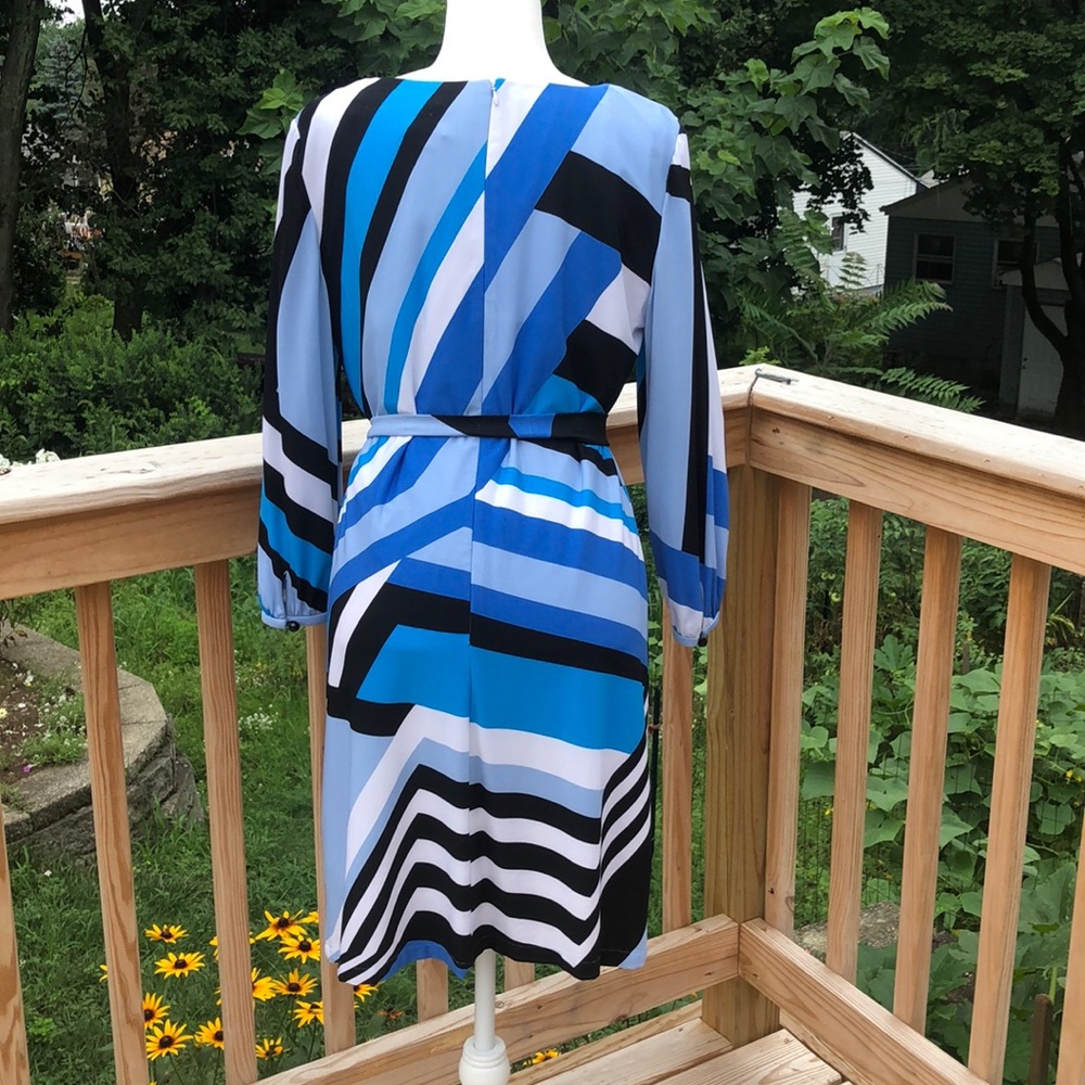Tahari belted long sleeve dress - Picture 4 of 6